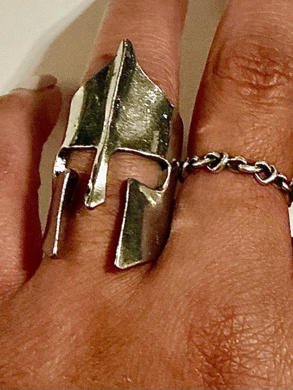 H&M Silver Gladiator Helmet Ring - Picture 3 of 4